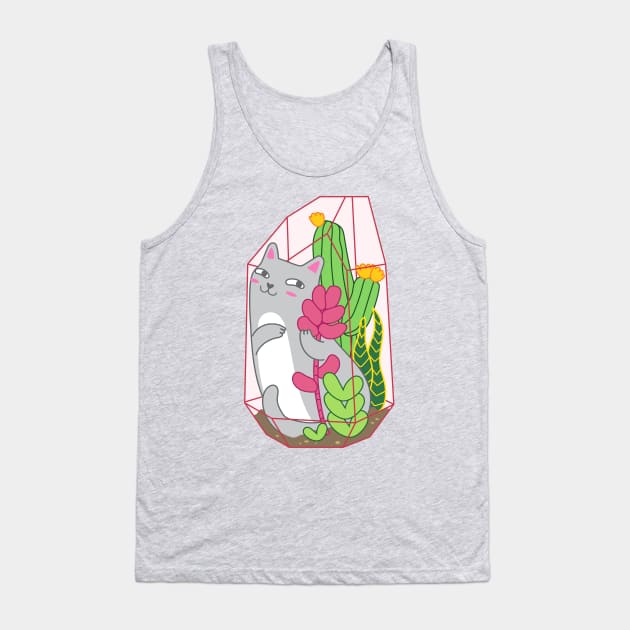 Terrarium Cat II Tank Top by natelledrawsstuff